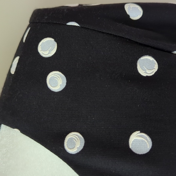 NWT Studio One NY Polka Dot Shift Dress w/Belt LP Black White Teal - Picture 11 of 16